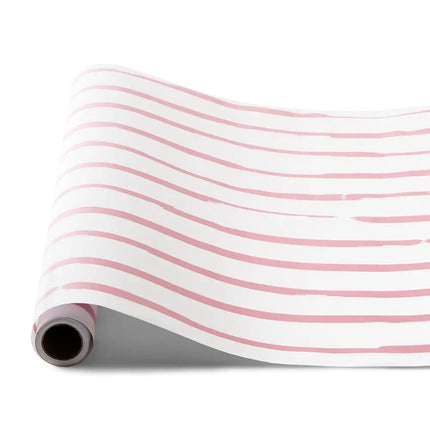 Pink Striped Paper Table Runner Roll For Wedding Decoration 25 x 20