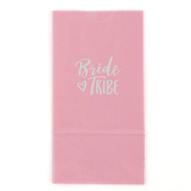 Custom Printed Bride Tribe Gusset Paper Goodie Party Gift Bag (25 bags)