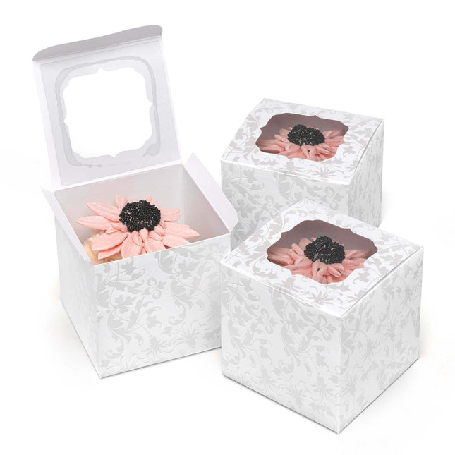 White Cupcake Box with Window
