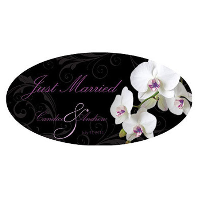 Plum Purple Classic Orchid Window Cling