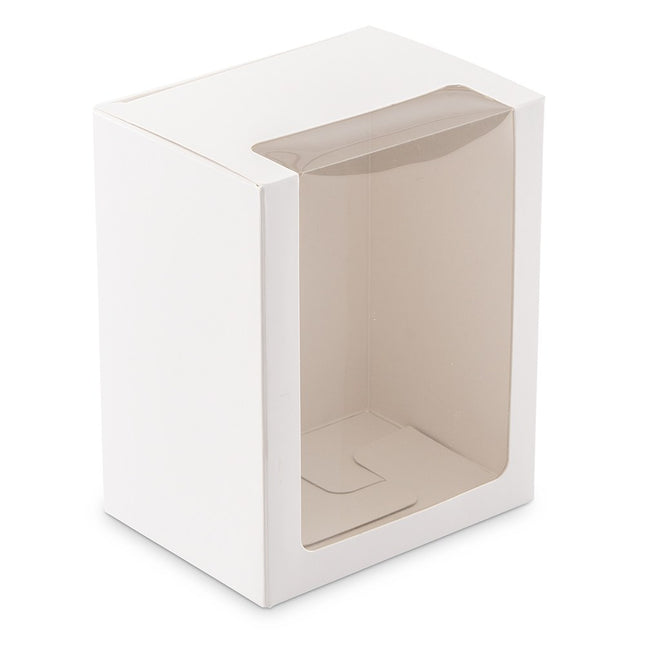White Gift Box with Clear Window - Fits 16oz Mason Jar Drinking Glass (Sold Separately)