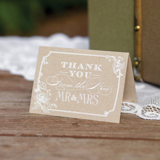 Rustic Chic Thank You Card Set