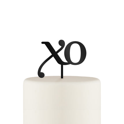 XO Acrylic Cake Topper - Black