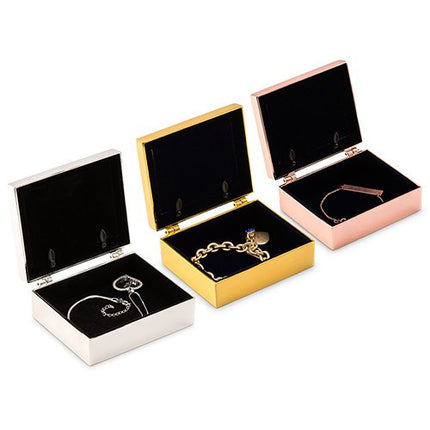 Personalized Rose Gold Polka Dot Jewelry Box