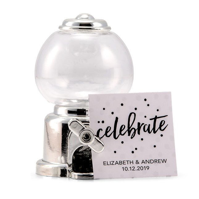 Mini Gumball Machine Party Favor - Silver