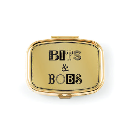 Bits & Bobs Small Gold Pocket/Purse Pill Box