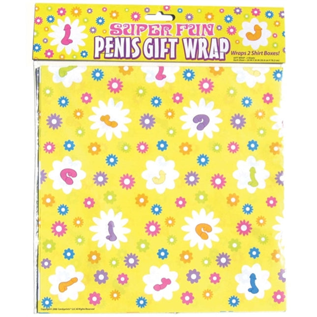 Super Fun Penis Gift Wrap - 2 Sheets CP-360