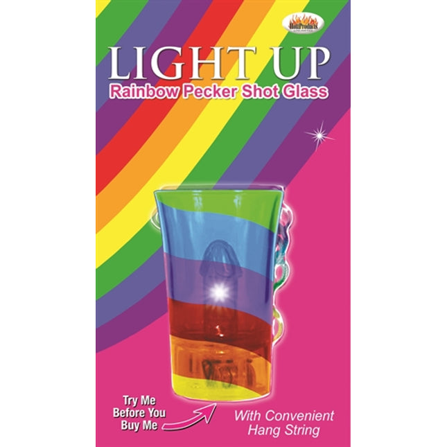 Light Up Rainbow Pecker Shot Glass HTP2969