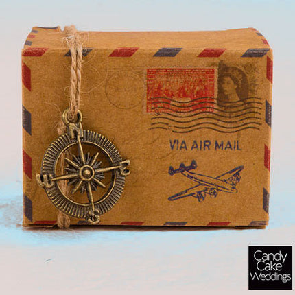 The Vintage Airmail Favor Box Kit (Pack of 10)