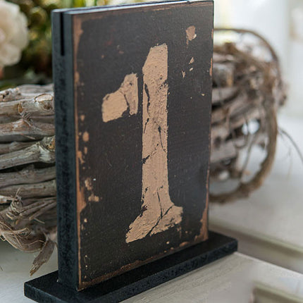 Rustic Self Standing Table Number Holder