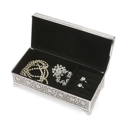 Personalized Silver Monogram Jewelry Box