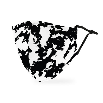 Cow print black and white face mask for him and her