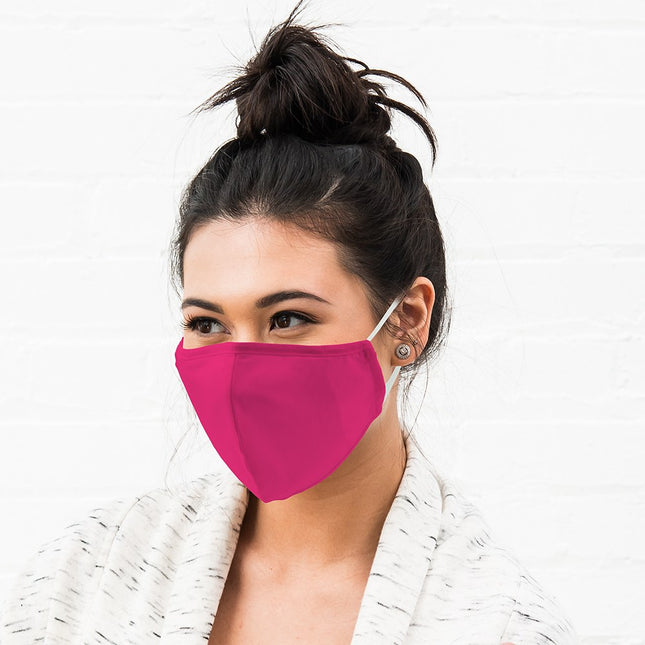 Protective Cloth Face Mask - Dark Pink