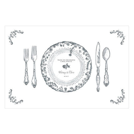 Personalized Paper Place Mat Table Setting