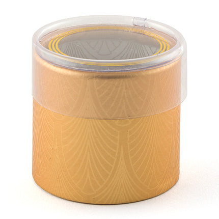 Gold Art Deco Cylinder Box With Clear Lid (Pack of 6)
