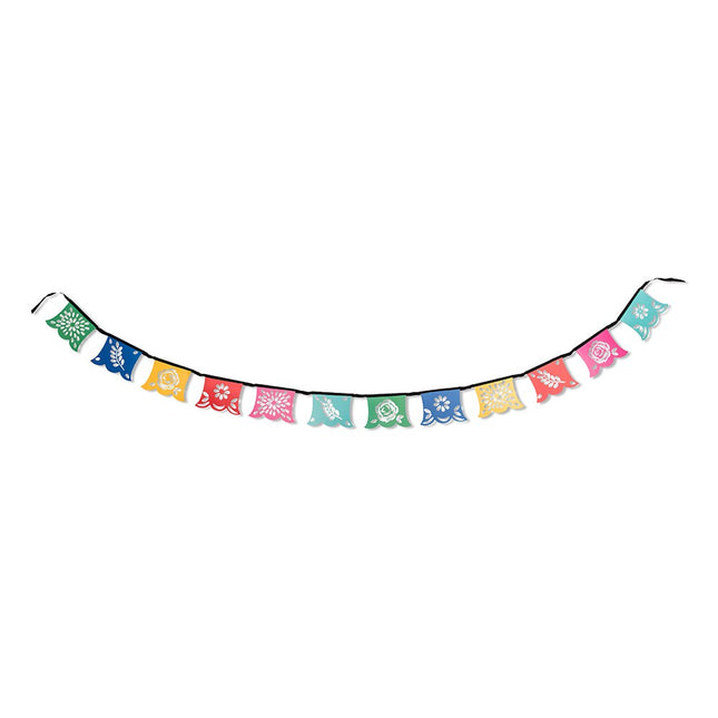 Colorful Fiesta Paper Party Pennant Banner