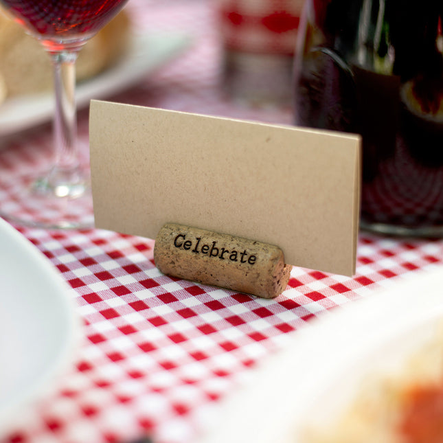 Vineyard Wedding Wine Cork Place Card Holder