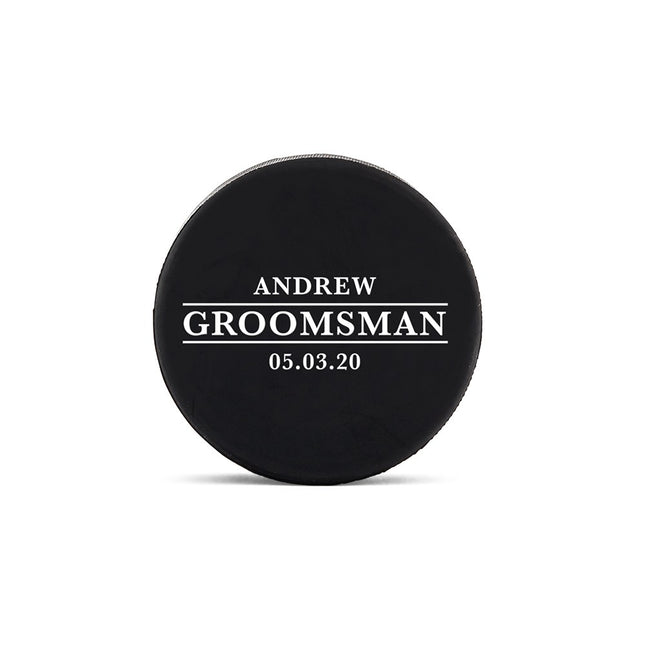 Groomsman Custom Hockey Puck Bottle Opener Gift
