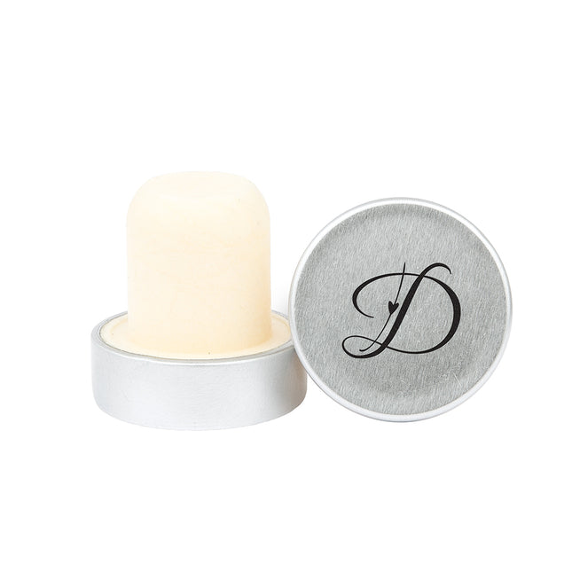 Custom Decorative Initial Metal Bottle Stopper Wedding Party Favor with Paper Backer Card
