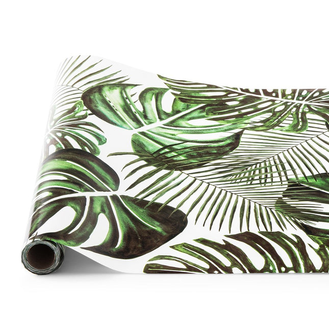 Tropical Leaf Decorative Paper Table Runner for Parties and Weddings