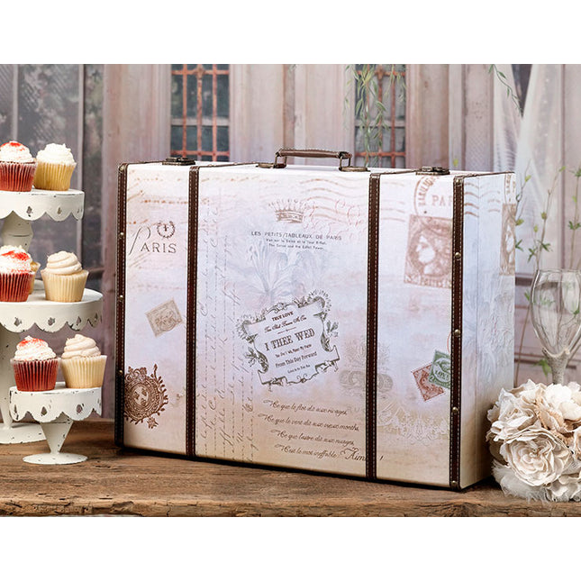 Destination Wedding Mini Suitcase True Love Card Box Wishing Well
