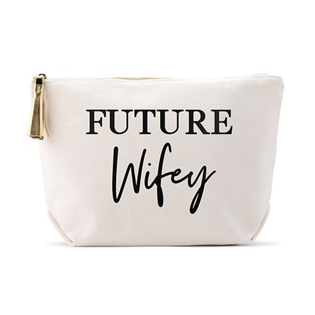 Personalized Canvas Makeup And Toiletry Bag For Women - Future Wifey