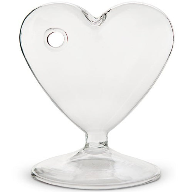 Glass Heart Centerpiece Vase