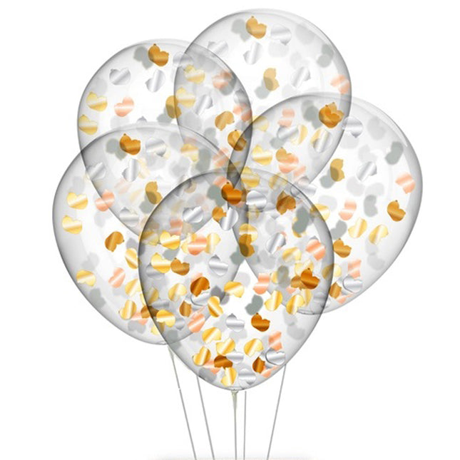 Glitterati Boobie Confetti 11-inch Balloons for bachelor or breast augmentation parties