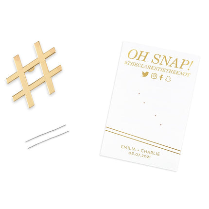Personalized Gold Hashtag Bottle Opener Wedding Favor