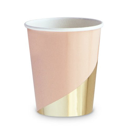 Gold and Blush 9oz Party Cup (Pack of 8)