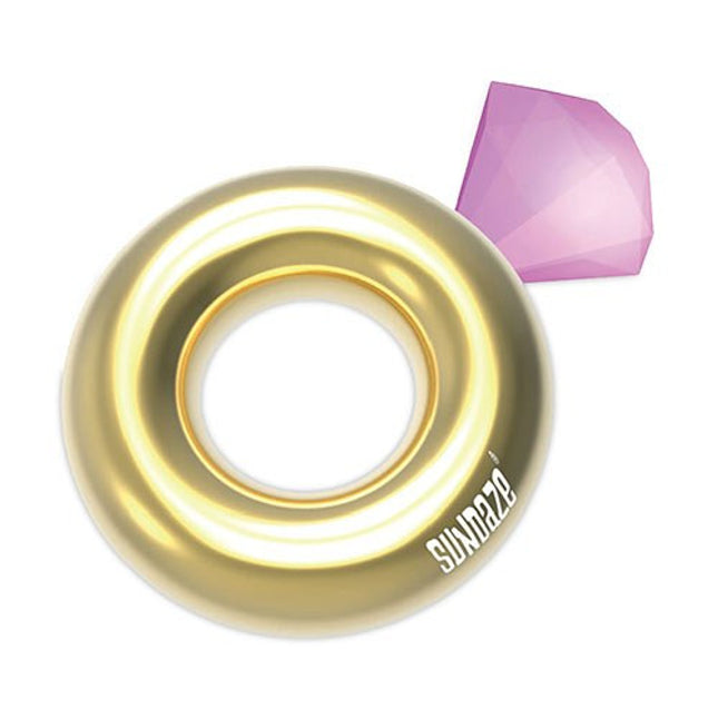 Gold Diamond Ring Inflatable Pool Float Engagement Wedding Themes