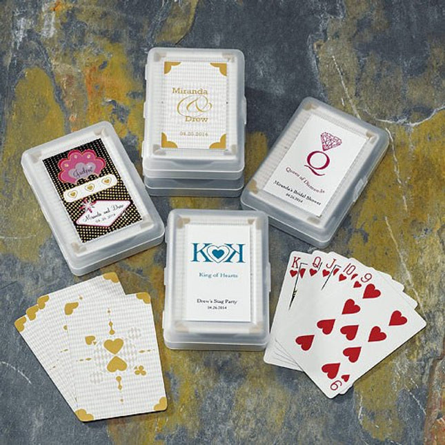Destination Gold Heart Playing Cards with Case (Pack of 6)