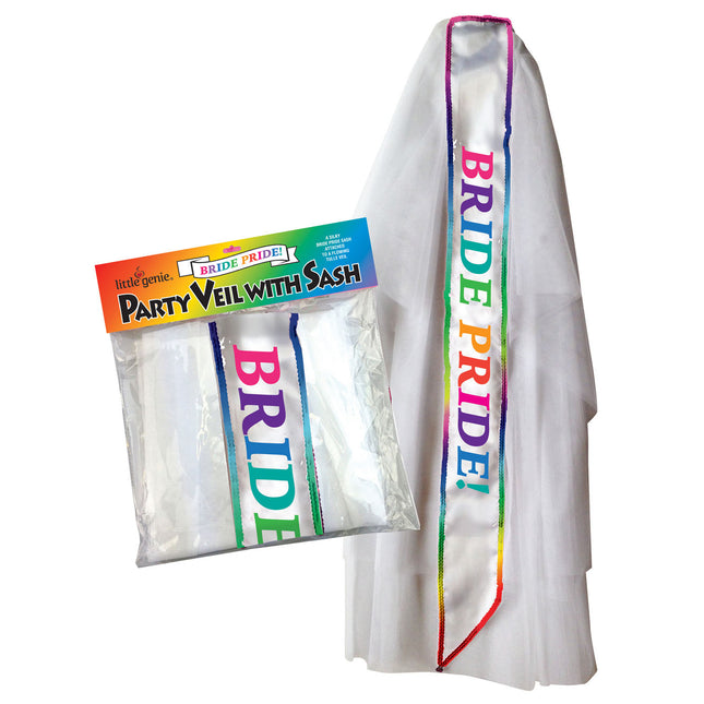 LGBT Bride Pride Parade Wedding Bachelorette Bachelor Party Veil