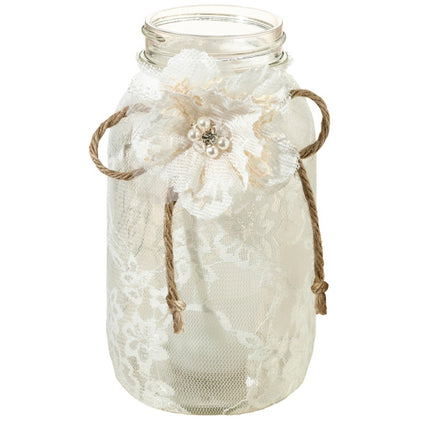 Lace Quart Jar Covers Party Wedding Decoration 