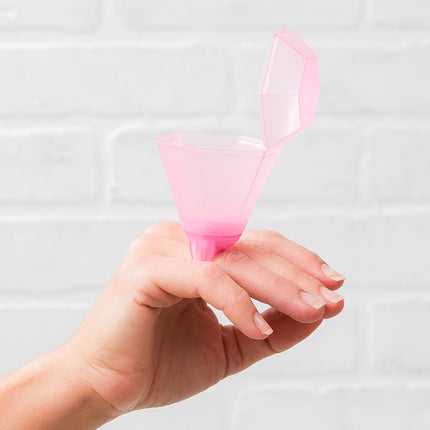 Bachelorette Party Light Up LED Pink Diamond Ring Shot Glass