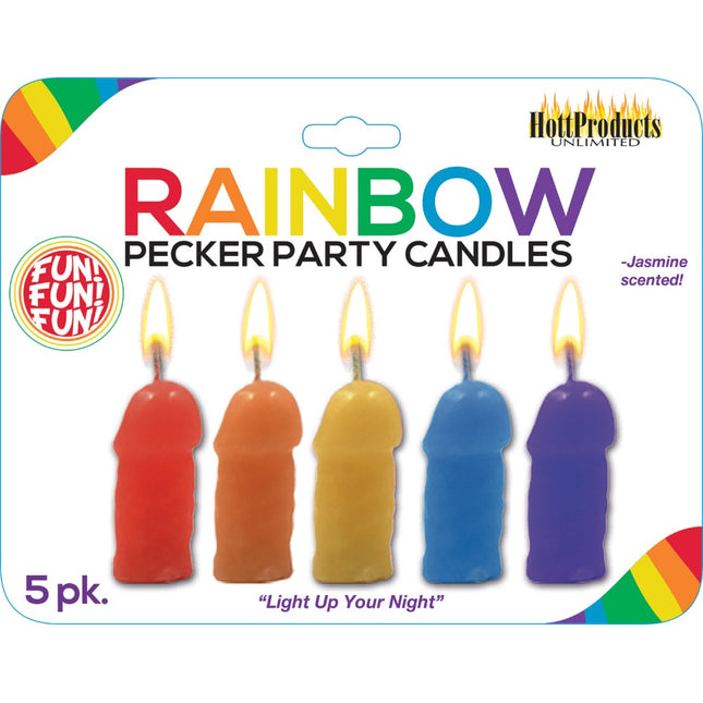 Rainbow Adult Party Candles for Pride Party