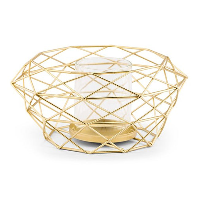 Gold Geometric Modern Metal Table Centerpiece