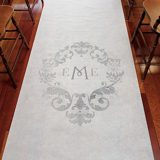 Personalized Monogram Wedding Ceremony Aisle Runner