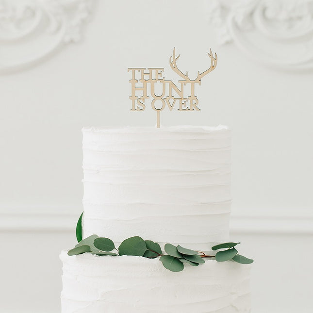 The Hunt Is Over Wedding Cake Topper