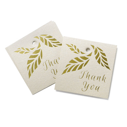 Organic Leaves Wedding Party Favor Tags