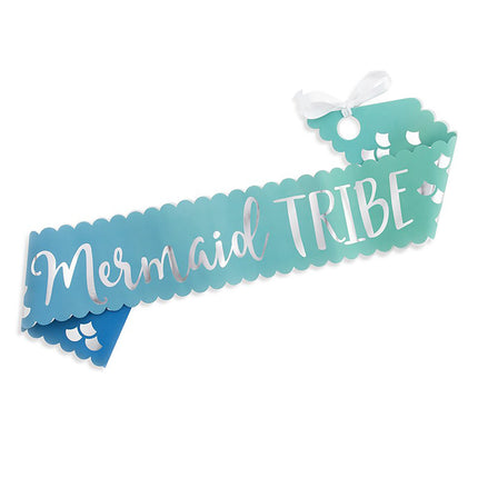 Mermaid Tribe Paper Bachelorette Bride Tribe Party Sash