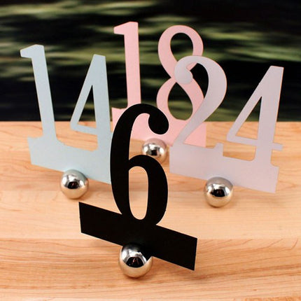 Classic Colored Paper Wedding Party Table Number Set