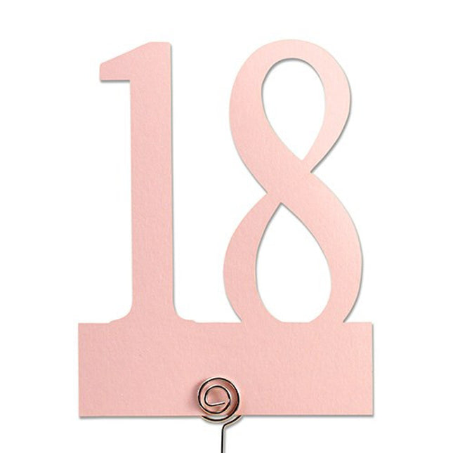 Classic Colored Paper Wedding Party Table Number Set