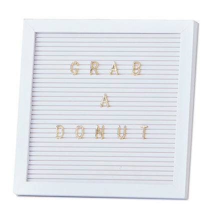 Peg Letter Board for Weddings and Parties - White & Gold