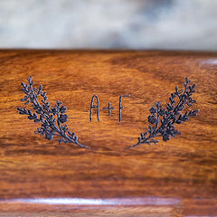 Personalized Garland Wooden Wedding Ring Box