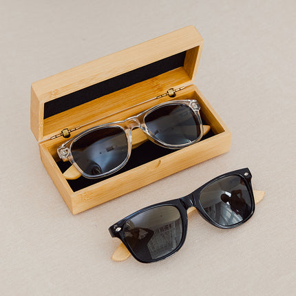 Custom Groom Engraved Wooden Hard Box Case For Sunglasses Or Eyeglasses