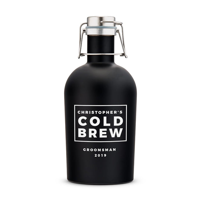 Personalized Cold Brew Stainless Steel Flip-Top Drink Growler