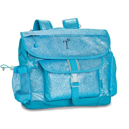 Personalized Flower Girl Turquoise Glitter Backpack