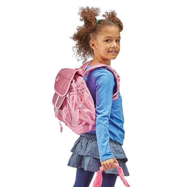 Personalized Flower Girl Kid's Pink Glitter Backpack