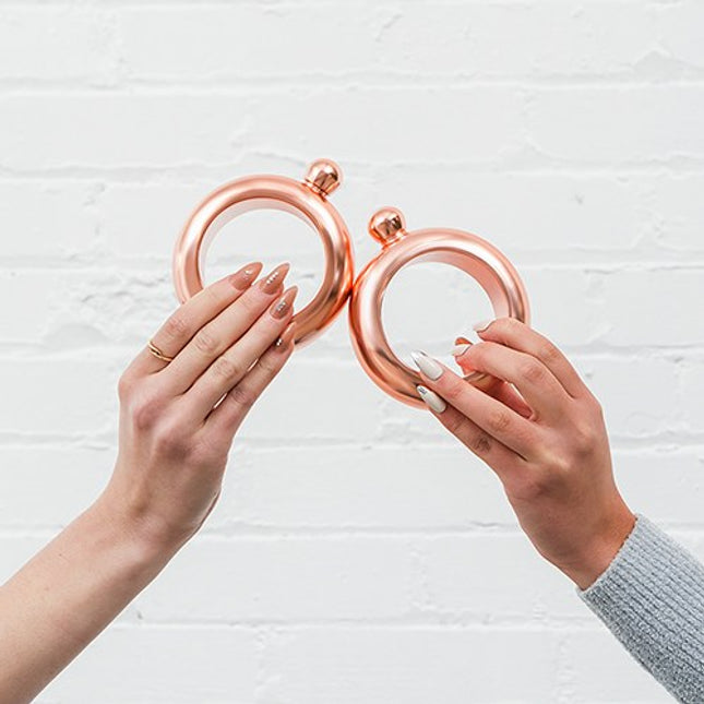Personalized Rose Gold Bracelet Bangle Flask